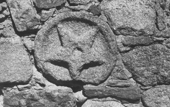 Aberdeen, Chanonry, St Machar's Cathedral. Detail of stone on graveyard.