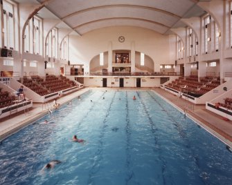 Aberdeen, Justice Mill Lane, Bon Accord Baths.
View of pool area from diving board at South end.