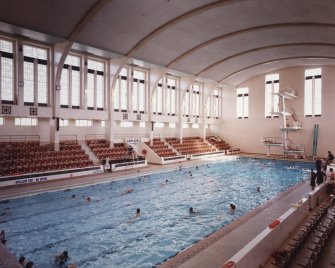Aberdeen, Justice Mill Lane, Bon Accord Baths, interior.
View of pool area from North-West.