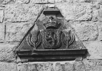 Aberdeen, High Street, Town House.
Detail of heraldic plaque on East facade.