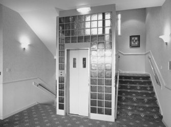 Aberdeen, 1 Great Northern Road, Northern Hotel, interior.
General view of glass blocked lift shaft.