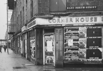 Aberdeen, King Street.
Detail of Cornerhouse Bakery shop at corner of East North Street.