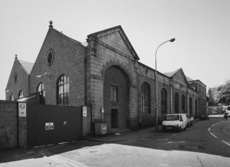 Aberdeen, Millburn Street, Crown Street, Corporation Electricity Works
View from north west of north end of works, showing west facade (fronting onto Crown Street)