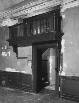 Aberdeen, 39-43 Queen Street.
General view of musician's gallery in centre of North Wall in assembly room.