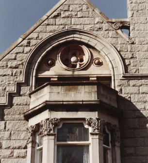 Aberdeen, 50 Queen's Road.
General view of window pediment on facade.