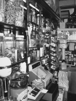 Aberdeen, 3 Rose Street, West End Soda Fountain, Interior.
Detail of shelves.