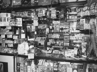 Aberdeen, 3 Rose Street, West End Soda Fountain, Interior.
General view of counter from South.