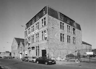 Aberdeen, 46 Palmerston Road, Flour and Provender Depot and warehouse.
General view from SE, showing warehouse in foreground, with flour and provender depot in background
