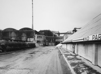 Aberdeen, Links Road, Sandilands Chemical Works.
General view of superphosphate plant, raw phosphate store, dens and compound fertilizer store from North-East.