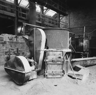 Aberdeen, Links Road, Sandilands Chemical Works, interior.
View of acid and phosphate mixing pot fitted with electric motor driven paddles.
