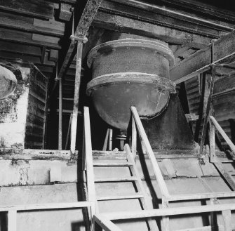 Aberdeen, Links Road, Sandilands Chemical Works, interior.
View of base of acid & phosphate mixing pot in superphosphate den with feed into den chamber below.