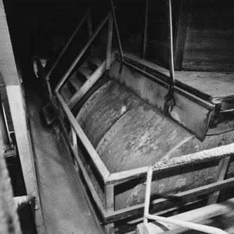 Aberdeen, Links Road, Sandilands Chemical Works, inteiror.
View of superphosphate den in retracted position for loading prior to superphosphate being cut out.