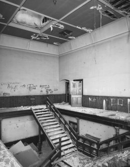 Aberdeen, Schoolhill, West U.F Church, interior.
General view of staircase hall from North-West.