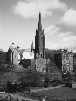 Aberdeen, Schoolhill, East, West and South Churches.
General view from North-West. South Church and West Church (demolished), labelled in pencil below.