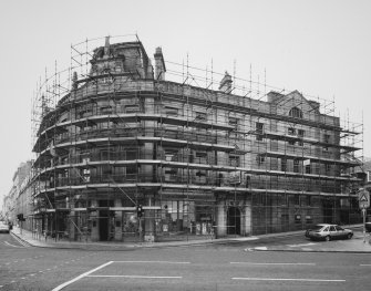 Aberdeen, 3 Skene Terrace, The Cinema House.
General view from North, with building covered in scaffolding.