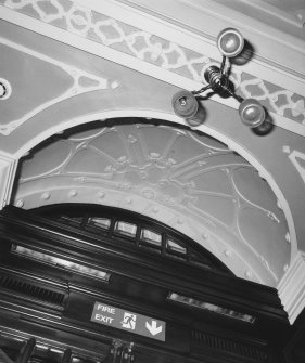Aberdeen, Rosemount Viaduct, His Majesty's Theatre.
Interior, foyer, detail of plasterwork over main door.