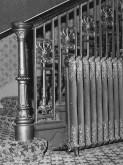 Aberdeen, Rosemount Viaduct, His Majesty's Theatre.
Interior, stair to Upper Circle, detail of balustrade and radiator.