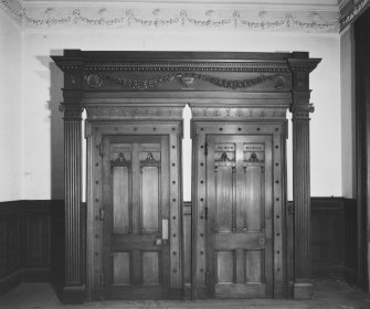 Aberdeen, 91-93 Union Street, North British and Mercantile Co Ltd, interior
Detail of wall safes in ground floor Manager's Room.