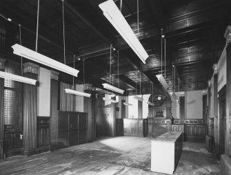 Aberdeen, 91-93 Union Street, North British and Mercantile Co Ltd, interior
View of ground floor public office, no longer in use, from North corner.