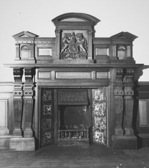 Aberdeen, 91-93 Union Street, North British and Mercantile Co Ltd, interior
Detail of West wall fireplace in first floor West private office.