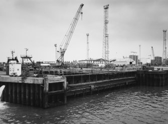 Aberdeen, York Place, Hall Russell Shipyard.
General view from West of dry dock gate.
