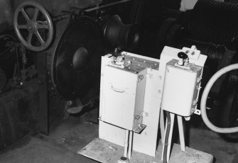 Aberdeen, York Place, Hall Russell Shipyard.
Detail of slipway winch operator's switch. On left side of switch is hand wheel for winch brake.