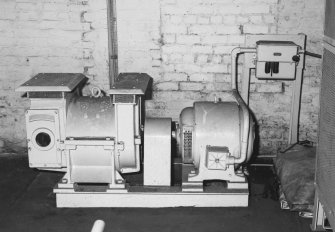 Aberdeen, York Place, Hall Russell Shipyard.
View in slipway winch house of rotary converter used for DC electricity supply for equipment in yard.