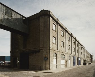 View from W of SW corner of factory, overlooking Waterloo Quay