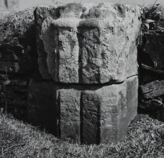 Iona, Iona Abbey.
Viewof foundations of intended South transept showing base detail.