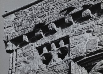 Iona, Iona Abbey.
View of South-West angle of tower.