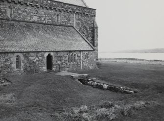 Iona, Iona Abbey.
View of choir showing foundations of intended South transept.