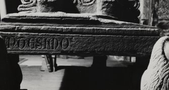 Iona, general.
View of tomb of Archbishop MacKinnon showing detail at East end.