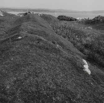 Iona, Cnoc Nan Carnan.
General view of monastic vallum from West.
