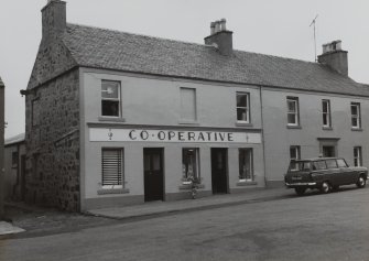 Main Street, Bowmore, Islay.
View of Co-operative on East side of street.