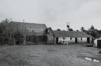 Islay, Bridgend, Bridgend Hotel, Eastern Range
View from  WNW across yard showing buildings forming the E end of the former steading