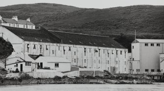 Islay, Caol Ila Distillery.
South East view of warehouses from seaward