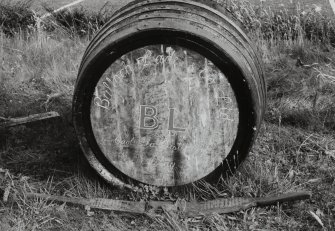 Islay, Caol Ila Distillery.
View of cask and wooden cask-lifters.