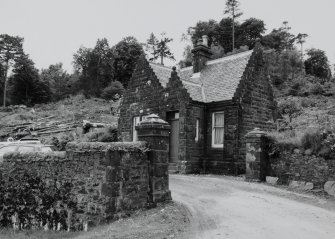 General view from NE showing gate posts