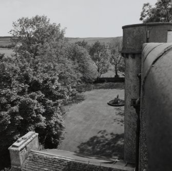 View of gardens from roof