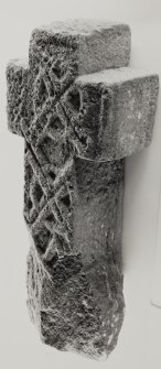 Right-angle view of front face of cruciform stone from Kilberry Castle, South Knapdale.