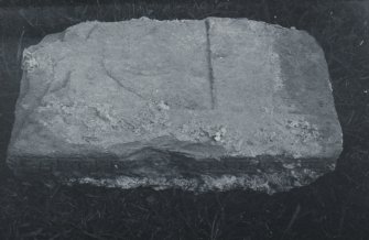 Lismore, St Moluag's Cathedral.
View of fragment of carved stone from church.