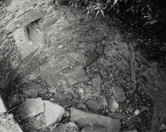 Kilmartin, Kilmartin Castle.
View of ruined interior showing North-East turret at first floor level.