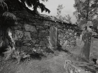 Killevin Burial-ground.
Mausoleum. South wall.