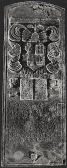 Mull, Bunessan, Old Parish Church.
Detail of table-tomb of Rev Archibald MacLean.