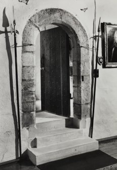 View of doorway in North East wall of Great Hall
