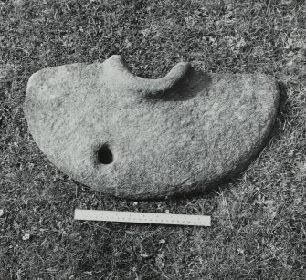 Oronsay Priory.
Detail of quern-stone fragment preserved in Prior's house.