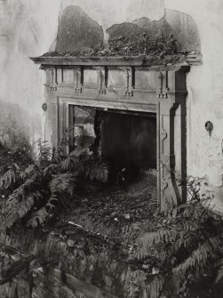 Argyll, Poltalloch House.
View of former entrance hall, chimneypiece.