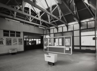 Oban, Railway Station, interior.
General view with roof details.