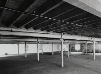Oban, Stafford Street, Oban Distillery, Bonded warehouse Number six, interior.
View of ground floor from North-West.