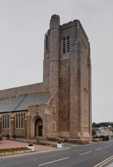 Oban, Corran Esplanade, St. Columba's Roman Catholic Catholic.
View of tower from West.